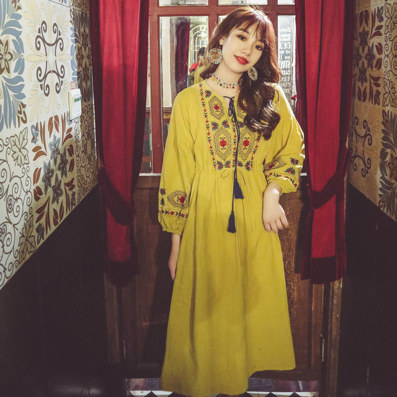 Travel Clothes Ethnic Style Dress Desert Long Skirt Female