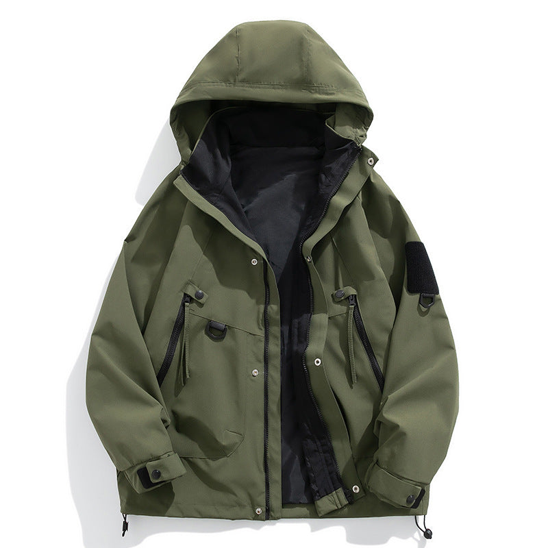 Hooded Work Clothes Men's Trendy Casual Handsome Outdoor Jacket