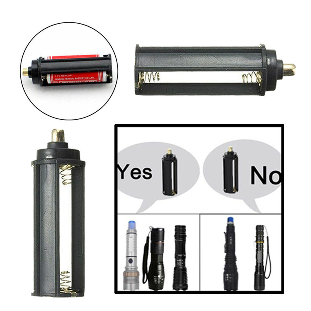 10pc 3 AAA Battery Holder Case Cylindrical Case Plastic For Flashlight Round Circular