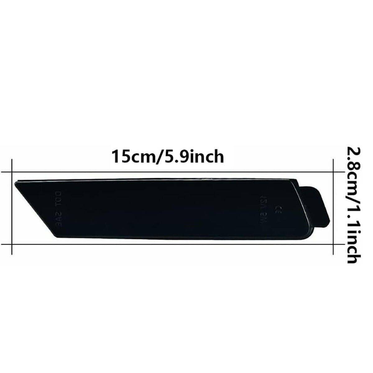 Smoked White LED Front Bumper Side Marker Lights Lamp For 2010-2015 Chevy Camaro