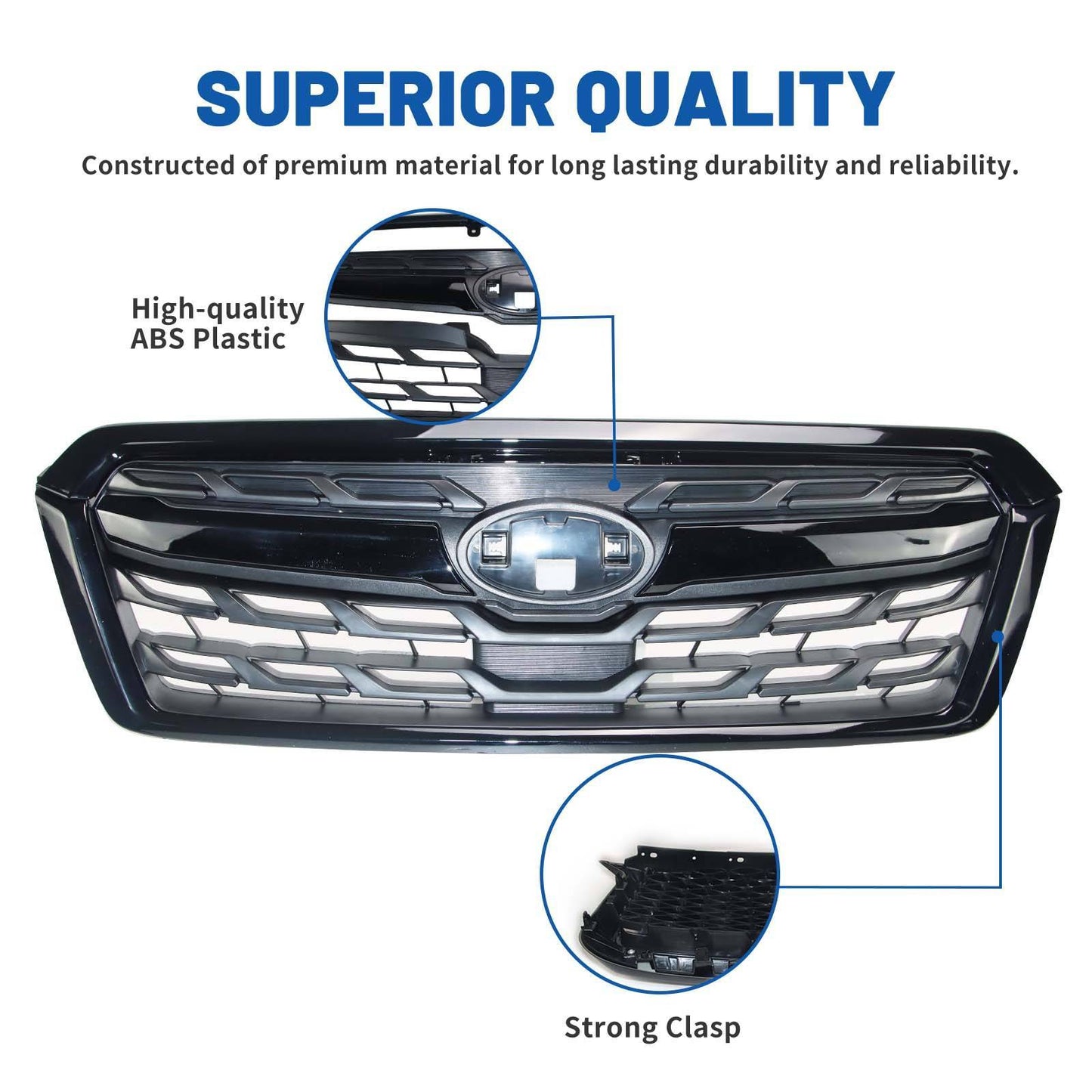 Front Grill For 2014-2018 Forester Gloss Balck
