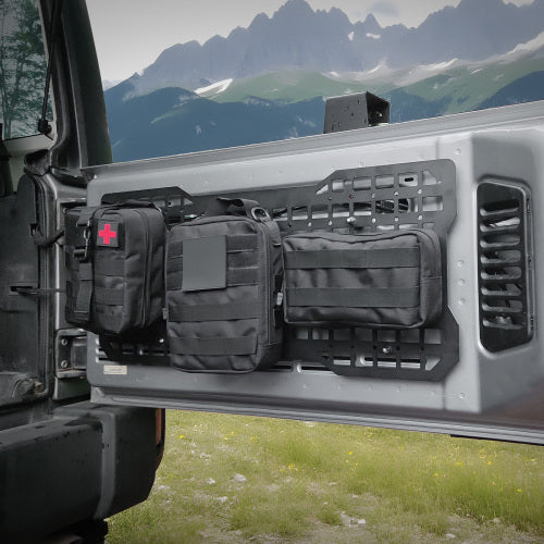 Tailgate Tactical Panel For Wrangler Tailgate Tool Kit Organizer Racks Compatible With Wrangler 2007-2018 JK JKU & 2018-2022 JL JLU