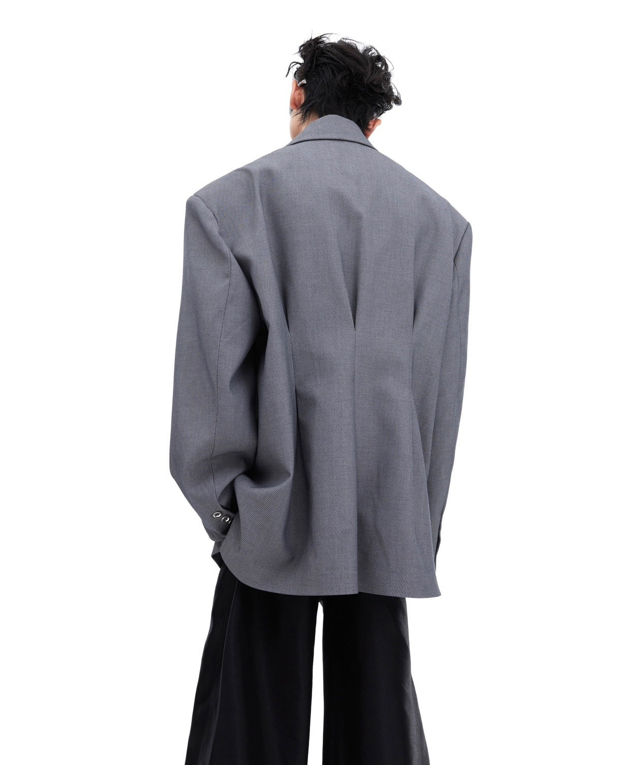 Niche Deconstruction Twill Texture Large Profile Suit Jacket