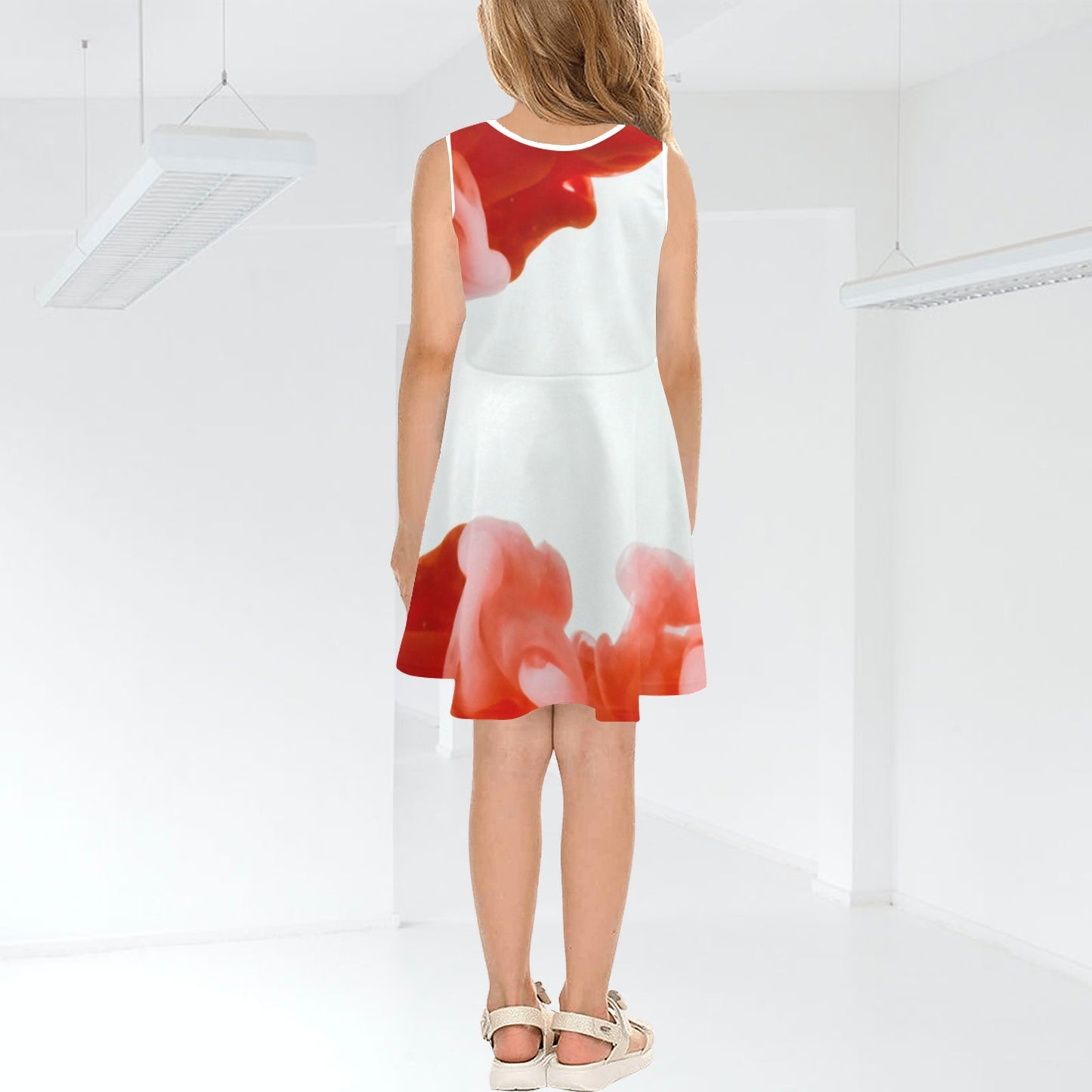 Girl's Sleeveless Sundress(ModelD56)