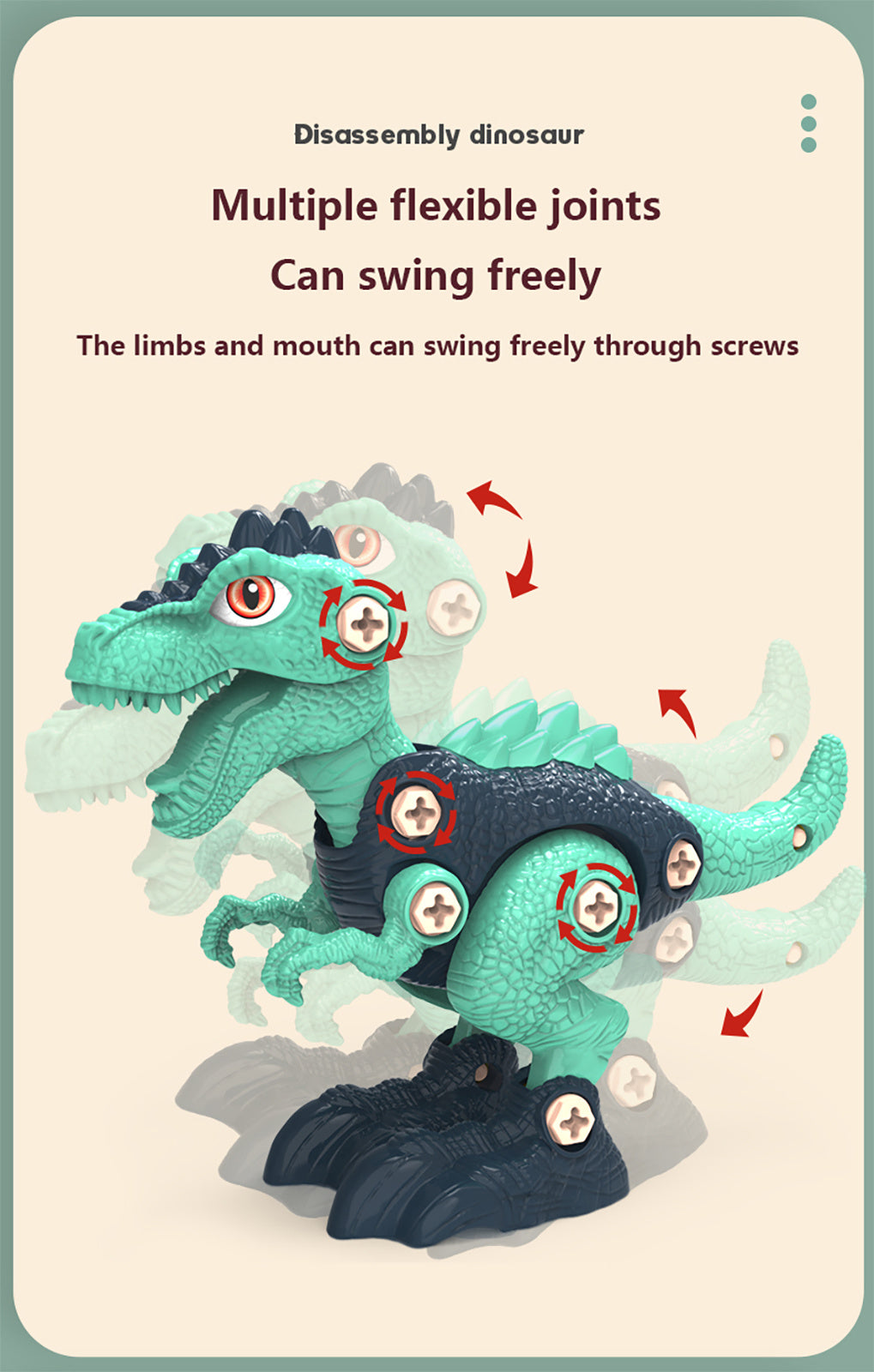 Disassemble And Assemble Dinosaurs, Boys Benefit From Intelligence, Assemble Screws, Children's Toys