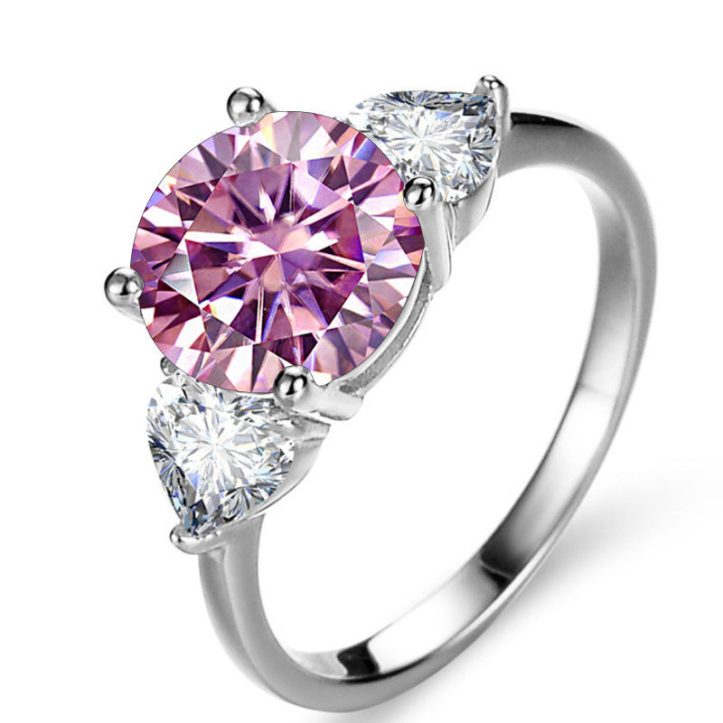 Sterling Silver 3 Karat Moissanite Women's Luxury Wedding Ring