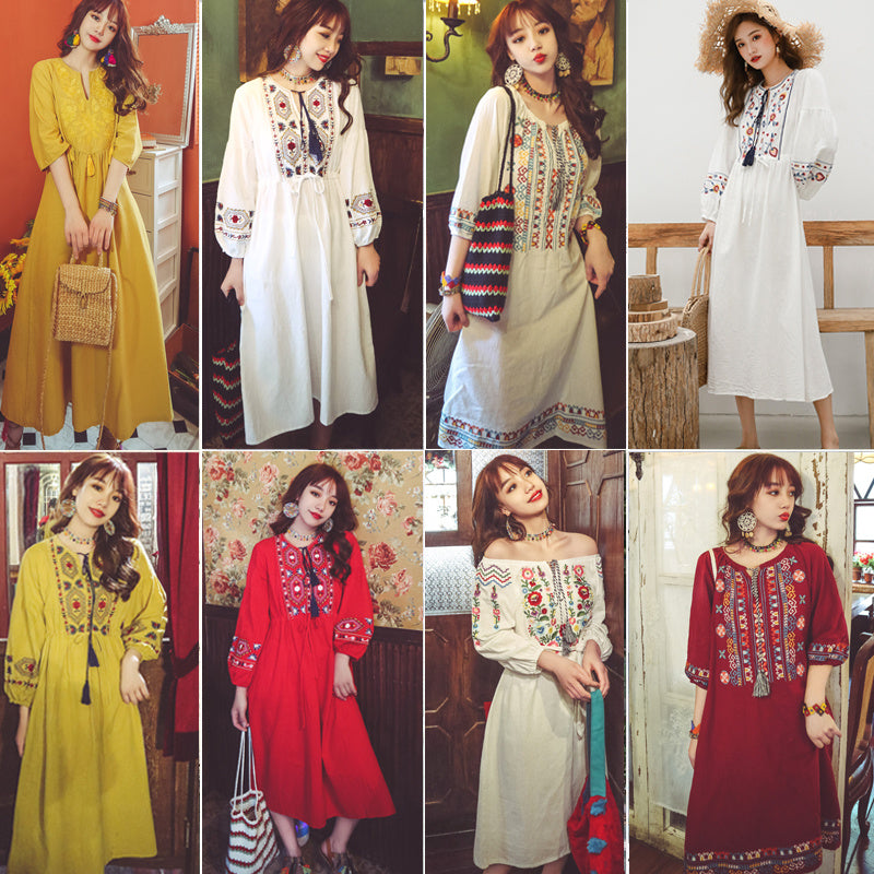 Travel Clothes Ethnic Style Dress Desert Long Skirt Female