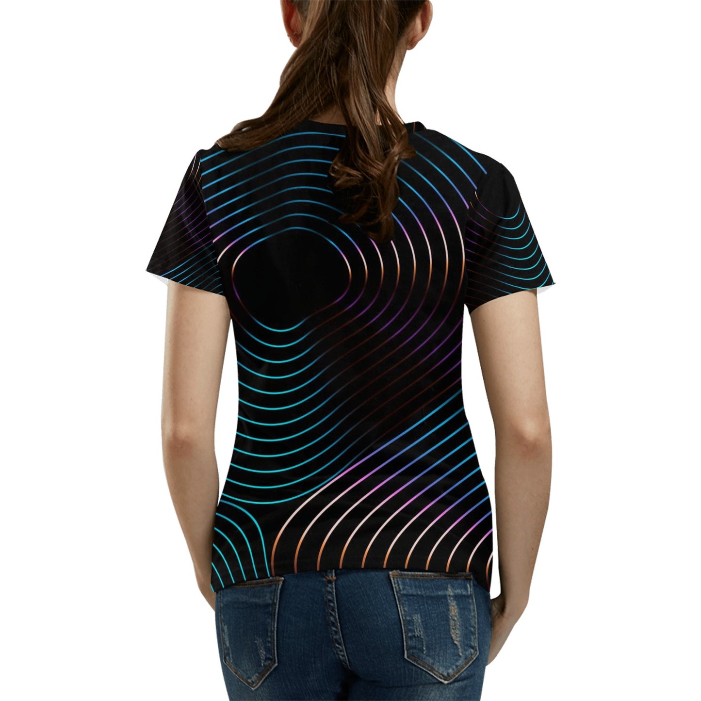 Women's All Over Print T-shirt Made In Queen Ships to USA Only