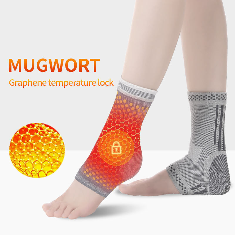 Graphene Ankle Brace, Warm Ankle Support Ankle Compression Sleeve Foot & Ankle Brace Socks For Sprained Ankle Compression Sleeve - Ankle Support For Women & Men - Tendonitis & Arthritis Ankle Brace
