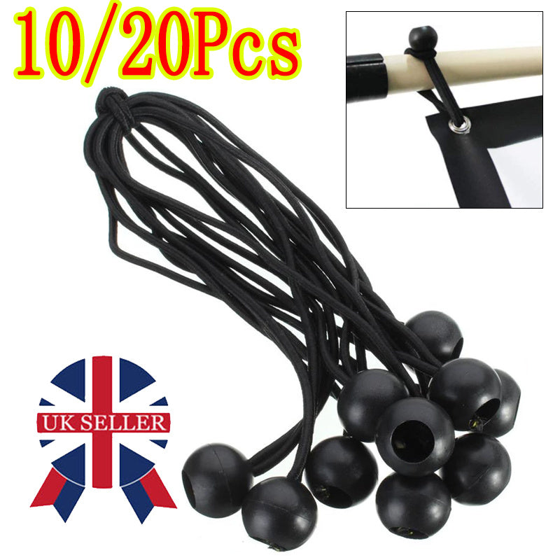 10 20 Bungee Ball Cords Heavy Duty Tarp Bungees Ties Elastic Tie Down Straps
