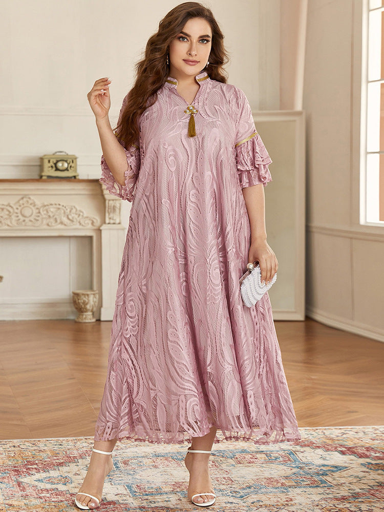 European And American Women's Arabian Large Size Dress
