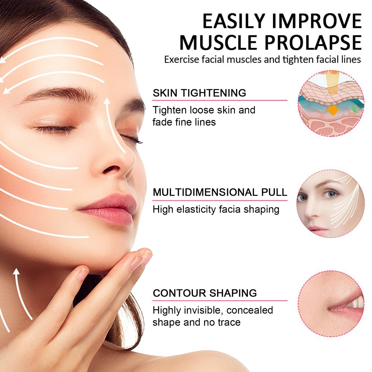 EELHOE Facial Lifting Patch Firms And Lifts The Loose Skin On The Face