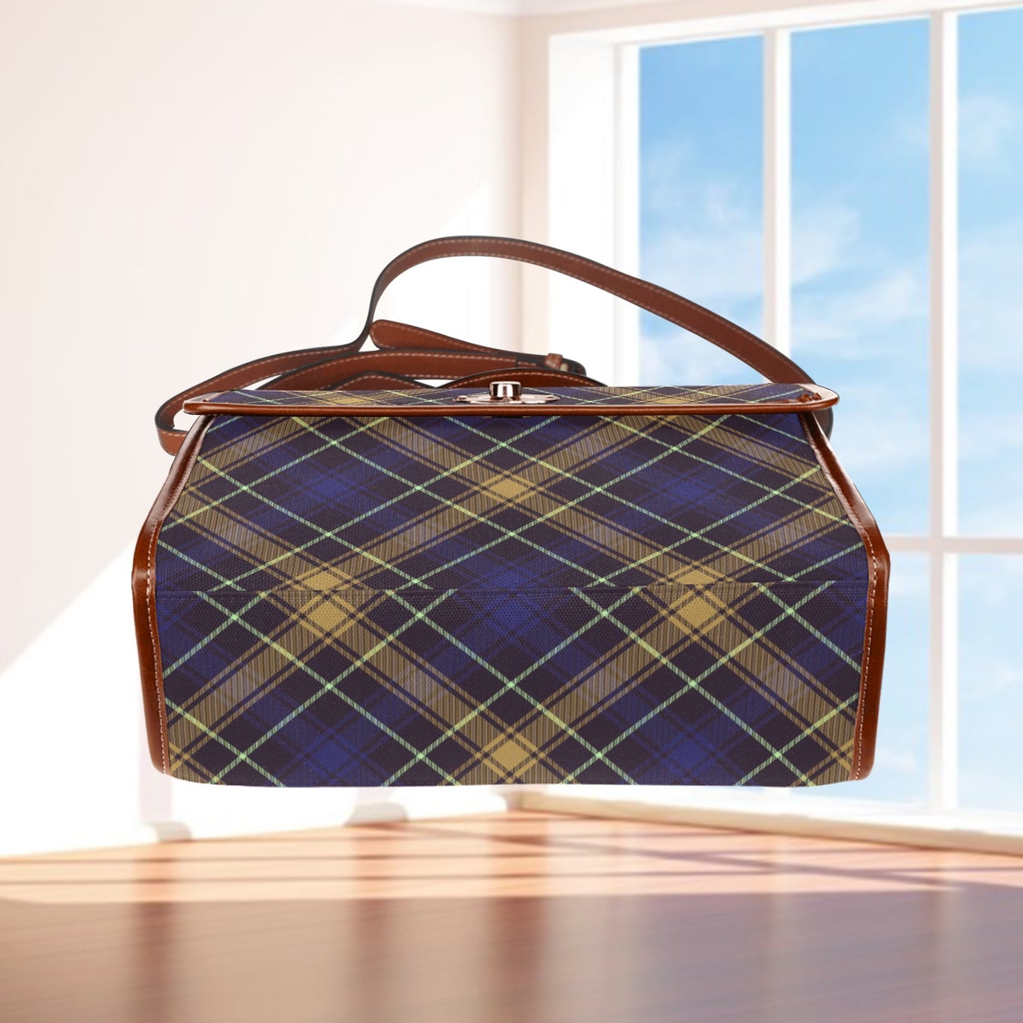 Waterproof Canvas Bag-Brown (All Over Print) (1641)