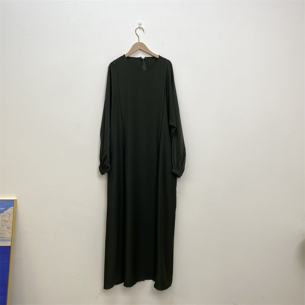 Fashion Nursing Clothes Muslim Long Sleeve Slim Fit Dress