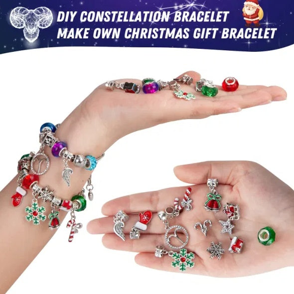 Advent Calendar 2024 Girls Zodiac Constellation Bracelet Making Kit, 24 Days Countdown Christmas Advent Calendar With 2 Sets DIY Bracelets, Horoscope Gifts For Girls TeensAge 5-18