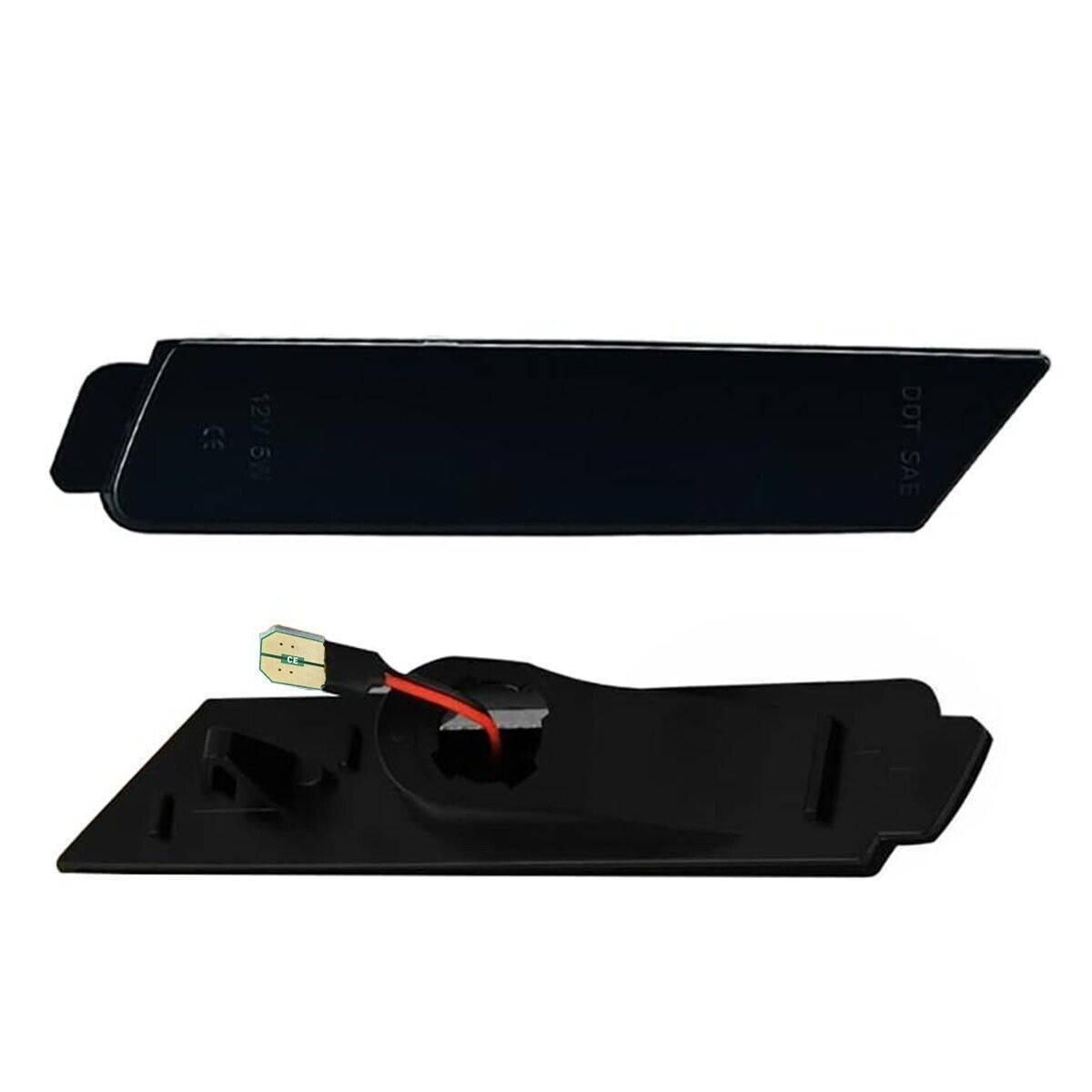 Smoked White LED Front Bumper Side Marker Lights Lamp For 2010-2015 Chevy Camaro