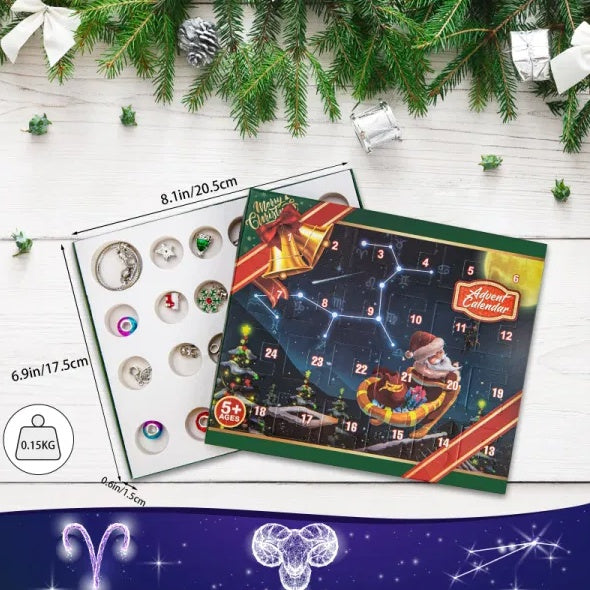 Advent Calendar 2024 Girls Zodiac Constellation Bracelet Making Kit, 24 Days Countdown Christmas Advent Calendar With 2 Sets DIY Bracelets, Horoscope Gifts For Girls TeensAge 5-18
