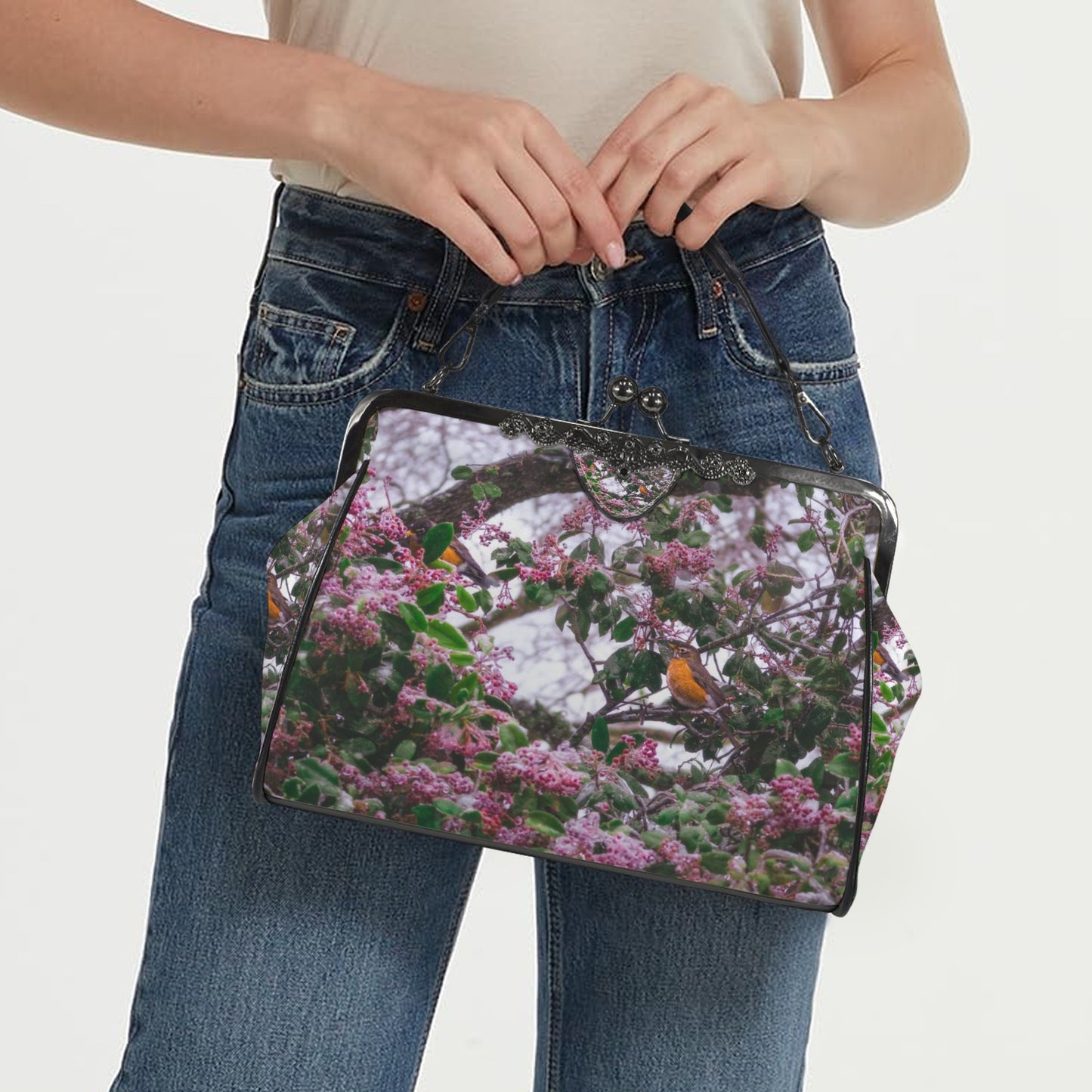 Custom Kisslock Crossbody Shoulder Bag