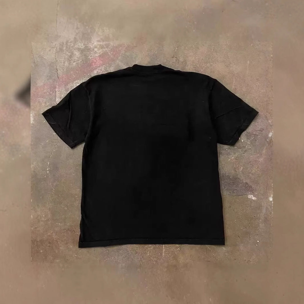 Tomato Headset Printed Casual All-match Shoulder Cotton Short Sleeve