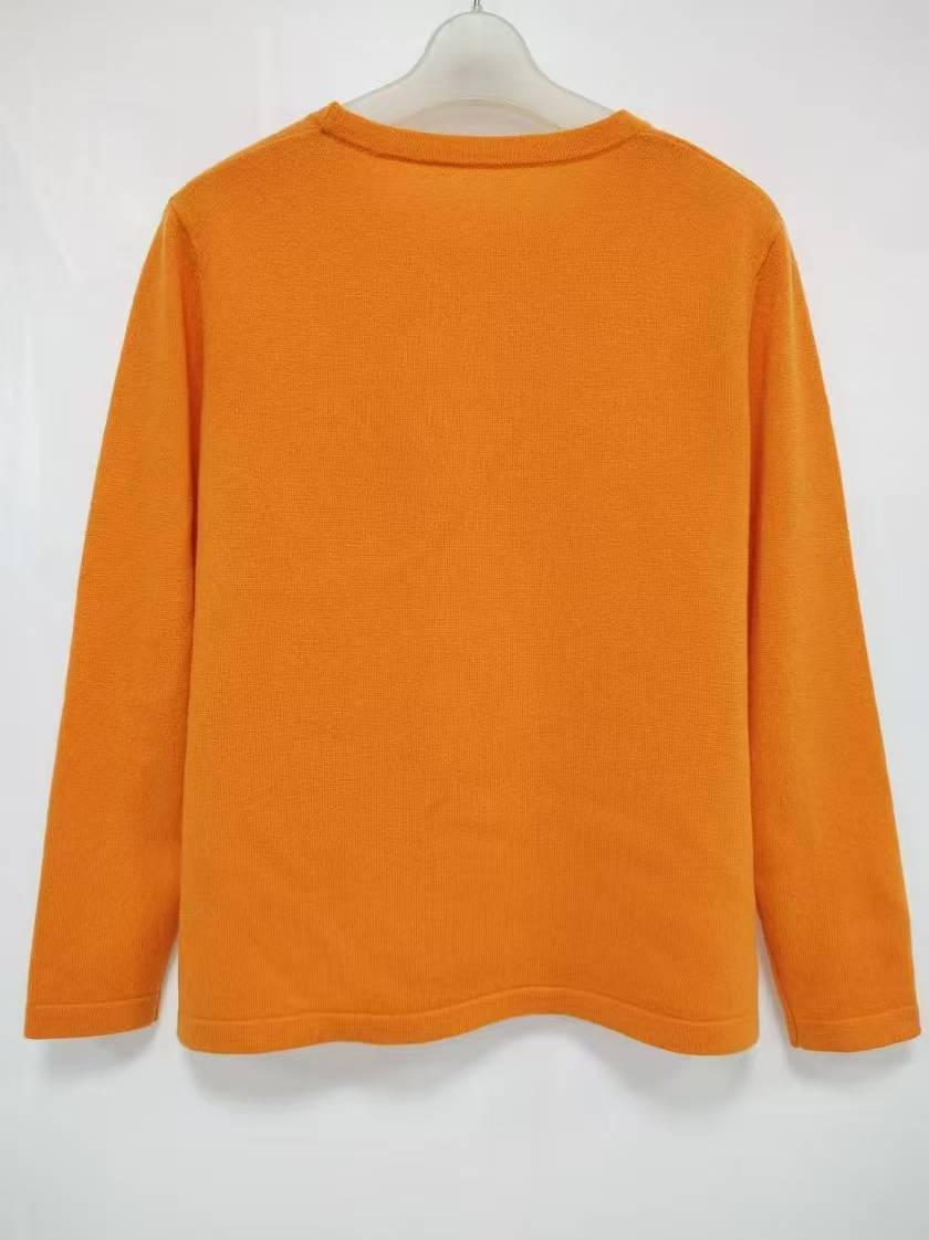 100 Cashmere Women's Round Neck Long Sleeve Pullover