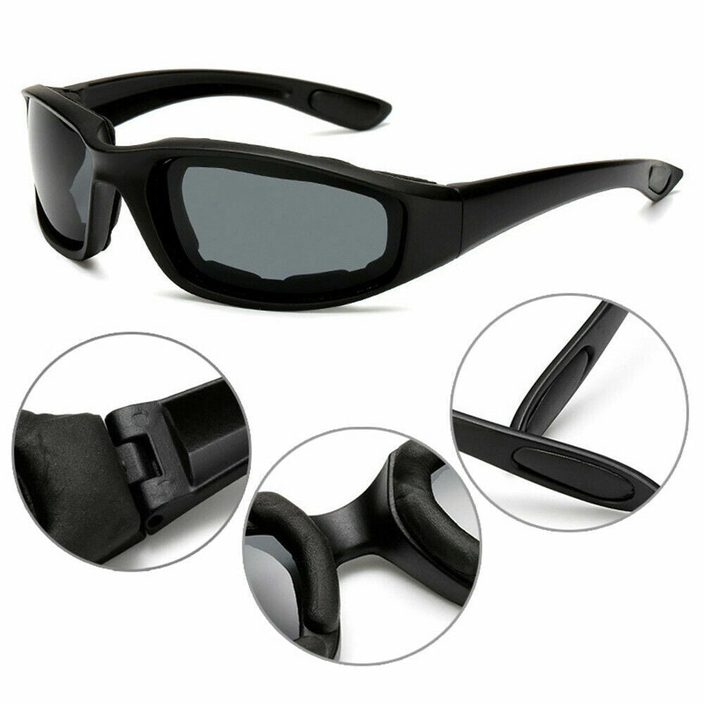 Cycling Sunglasses Chopper Outdoor Sports Glasses For Men Wrap Around UV400 Protection For Fishing Driving Glasses Windproof Gray Lens 3 Pack