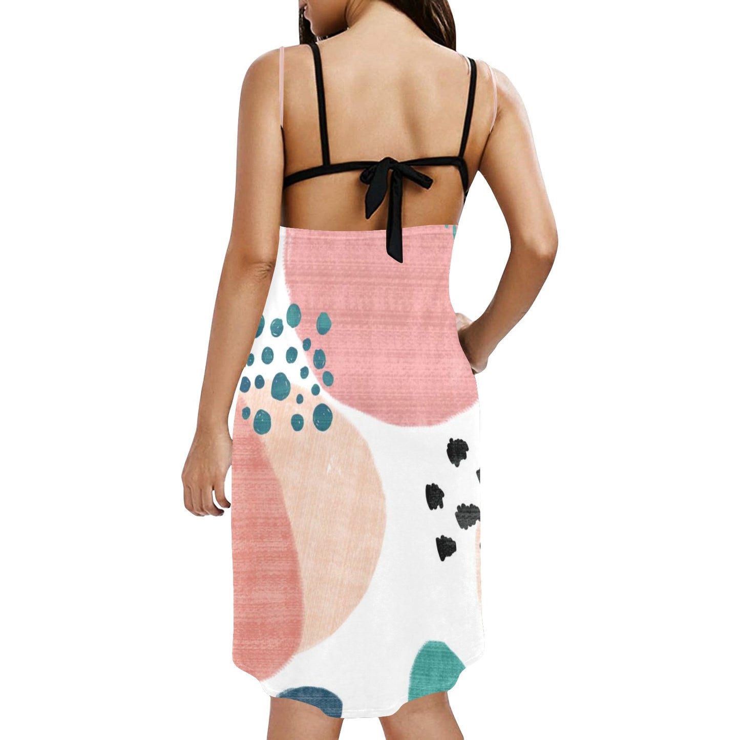 Spaghetti Strap Backless Beach Dress (D65)