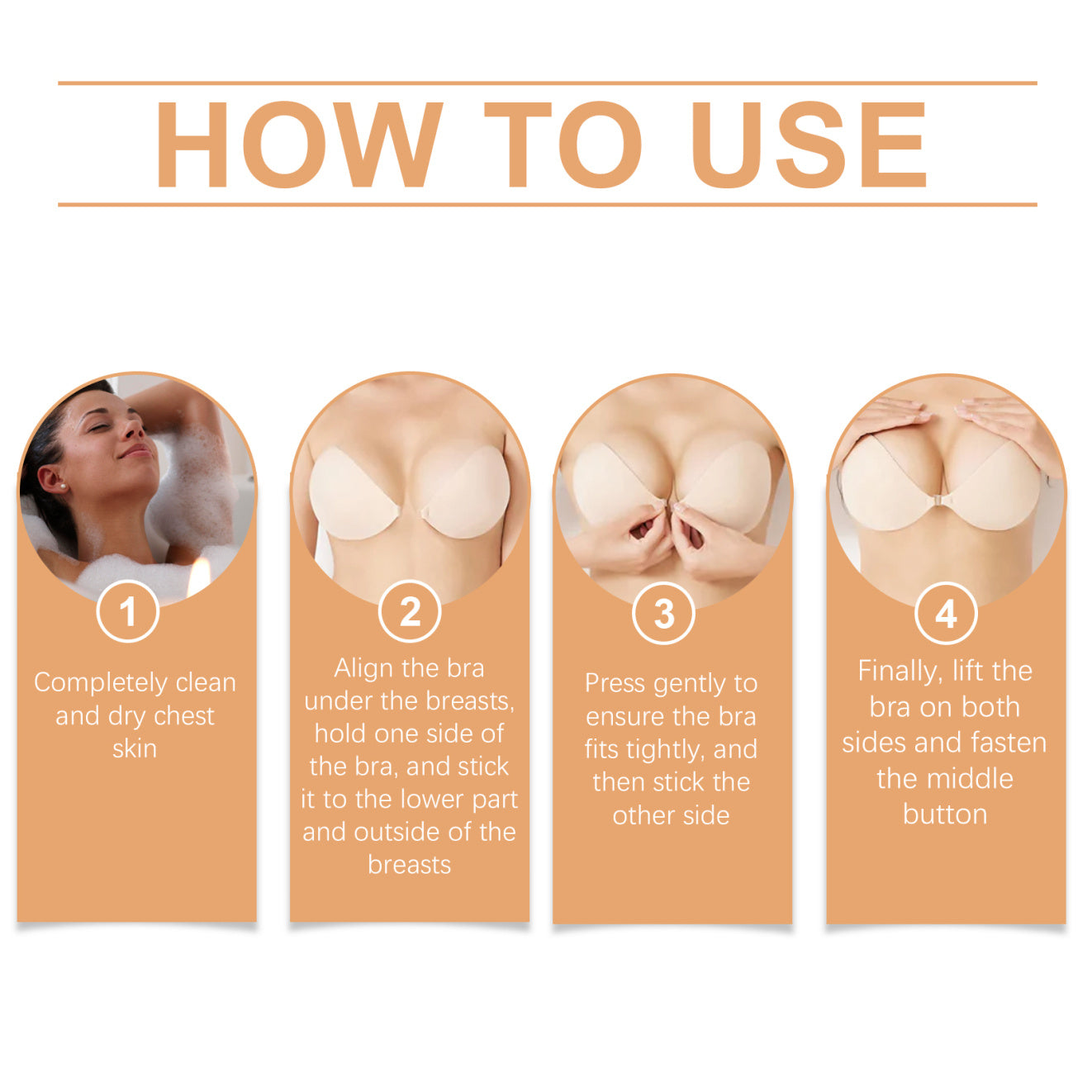 Houkea Invisible Bra Invisible Comfort Gathers Securely To Lift The Breasts And Shape The Curves Of The Breasts