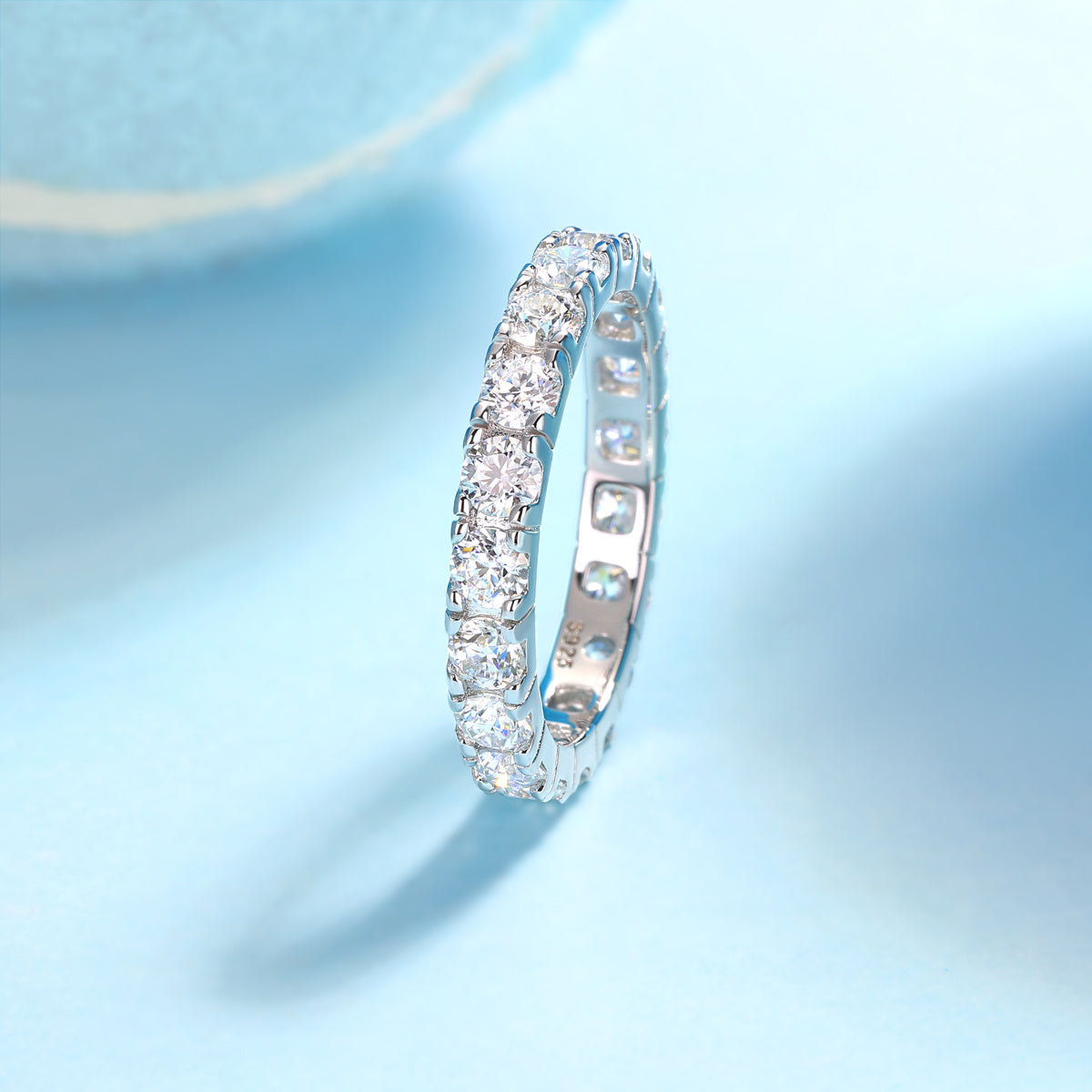 Starry Sky Diamond Ring Luxury Fashion Set Moissanite Silver Ring