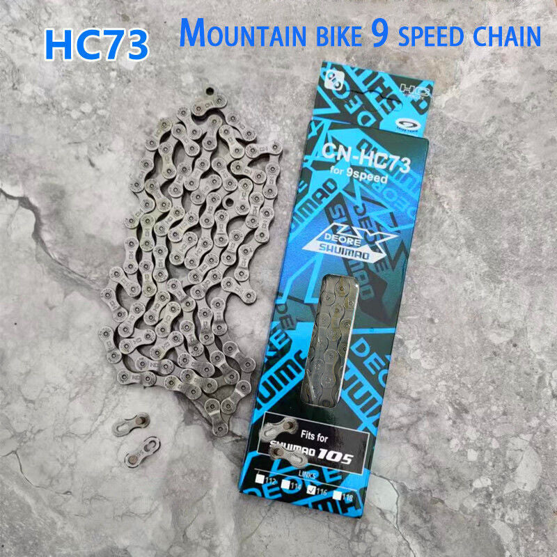 9 Speed 116 Links Road Mountain Bike Chain Bicycle For Shimano Srsam UK