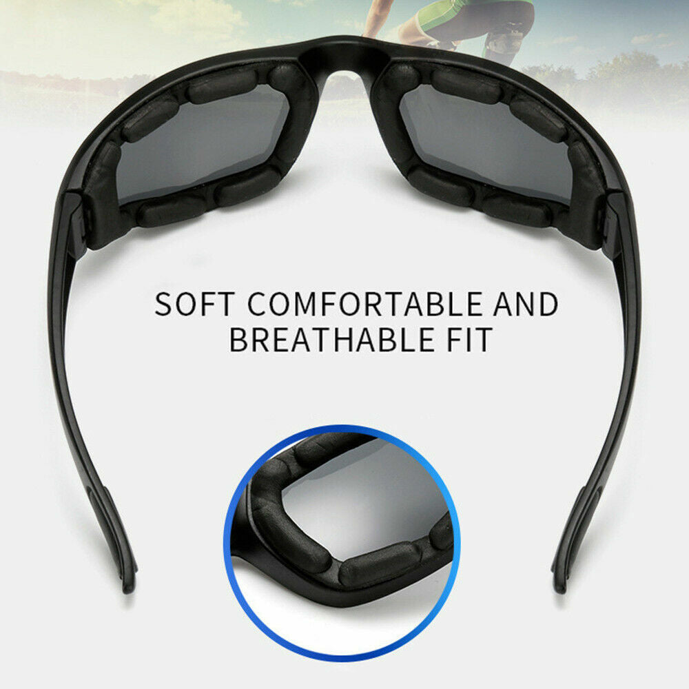 Cycling Sunglasses Chopper Outdoor Sports Glasses For Men Wrap Around UV400 Protection For Fishing Driving Glasses Windproof Gray Lens 3 Pack
