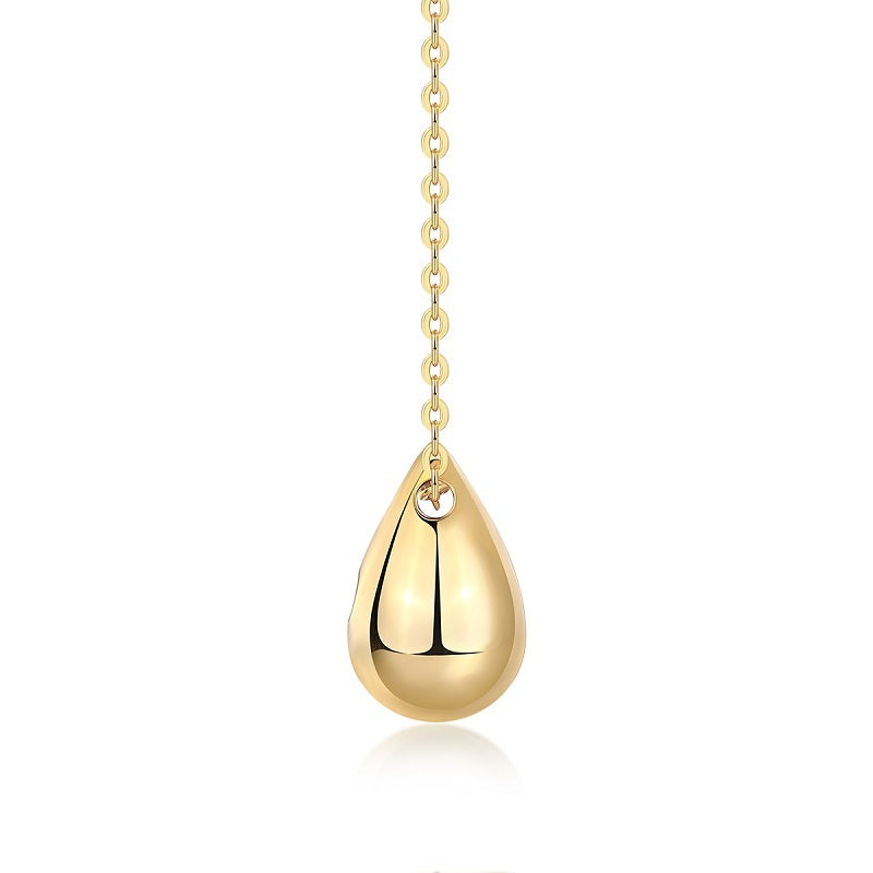 Dreamy Water Drop - A Trendy Diamond Jewelry Necklace Pendant Set With 1-carat Moissanite S925 Sterling Silver And Gold Plating