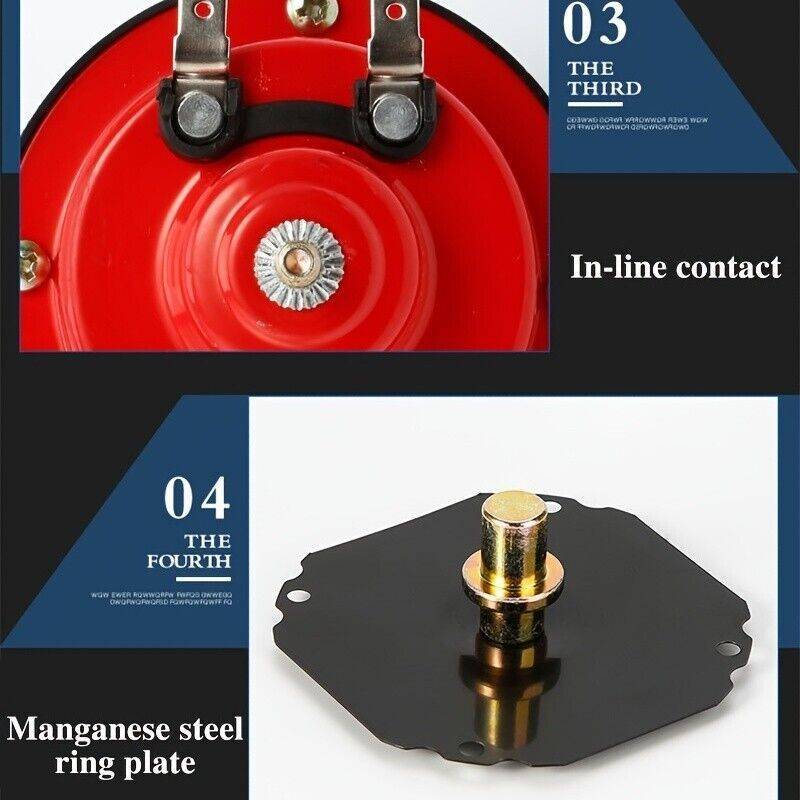 2PC 12V 300DB Super Loud Train Air Horn Waterproof Motorcycle Car Truck SUV Boat