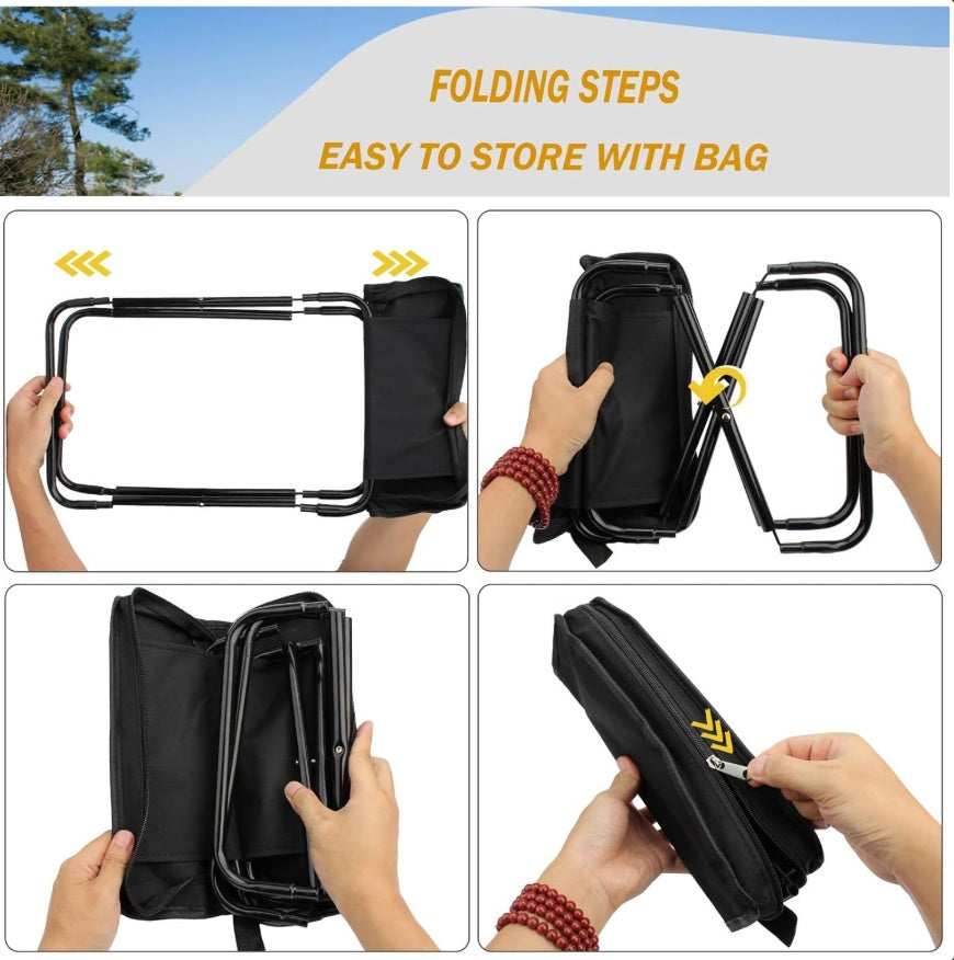 Folding Stool Camping Chair Seat Portable Mini Stool Outdoor Picnic Fishing BBQ