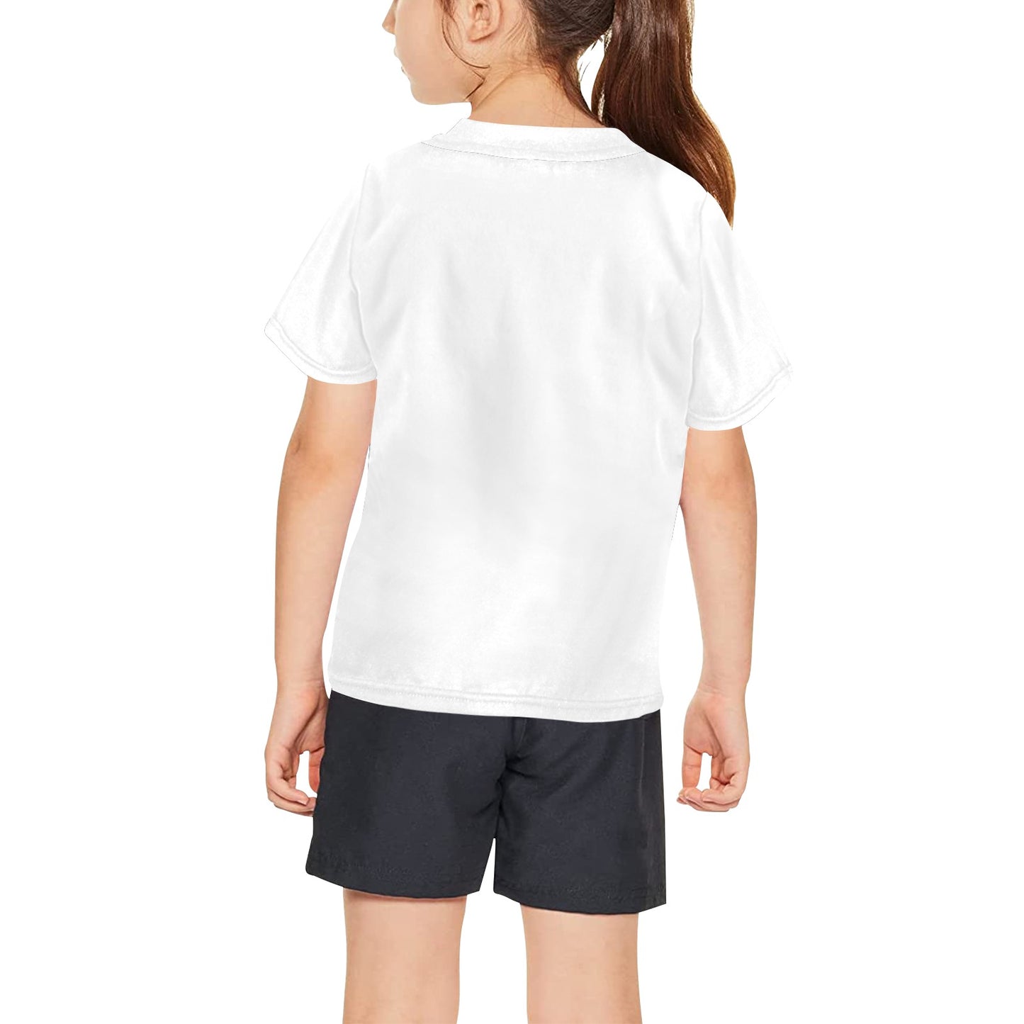Big Girls' All Over Print Crew Neck T-Shirt(T40-2)