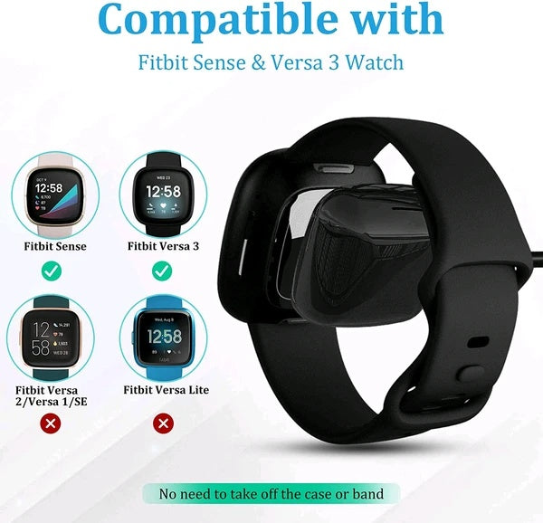 Wireless Charger For Sense Versa 3 4 Watch USB Fast Charging Dock Cable