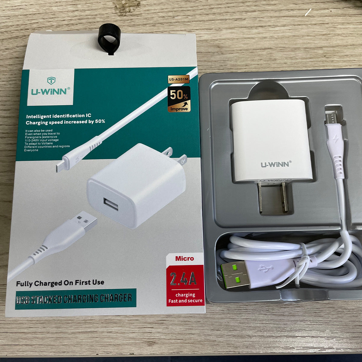 5pzs Cargador Para Cubot Con Cable Micro Usb 2.4a