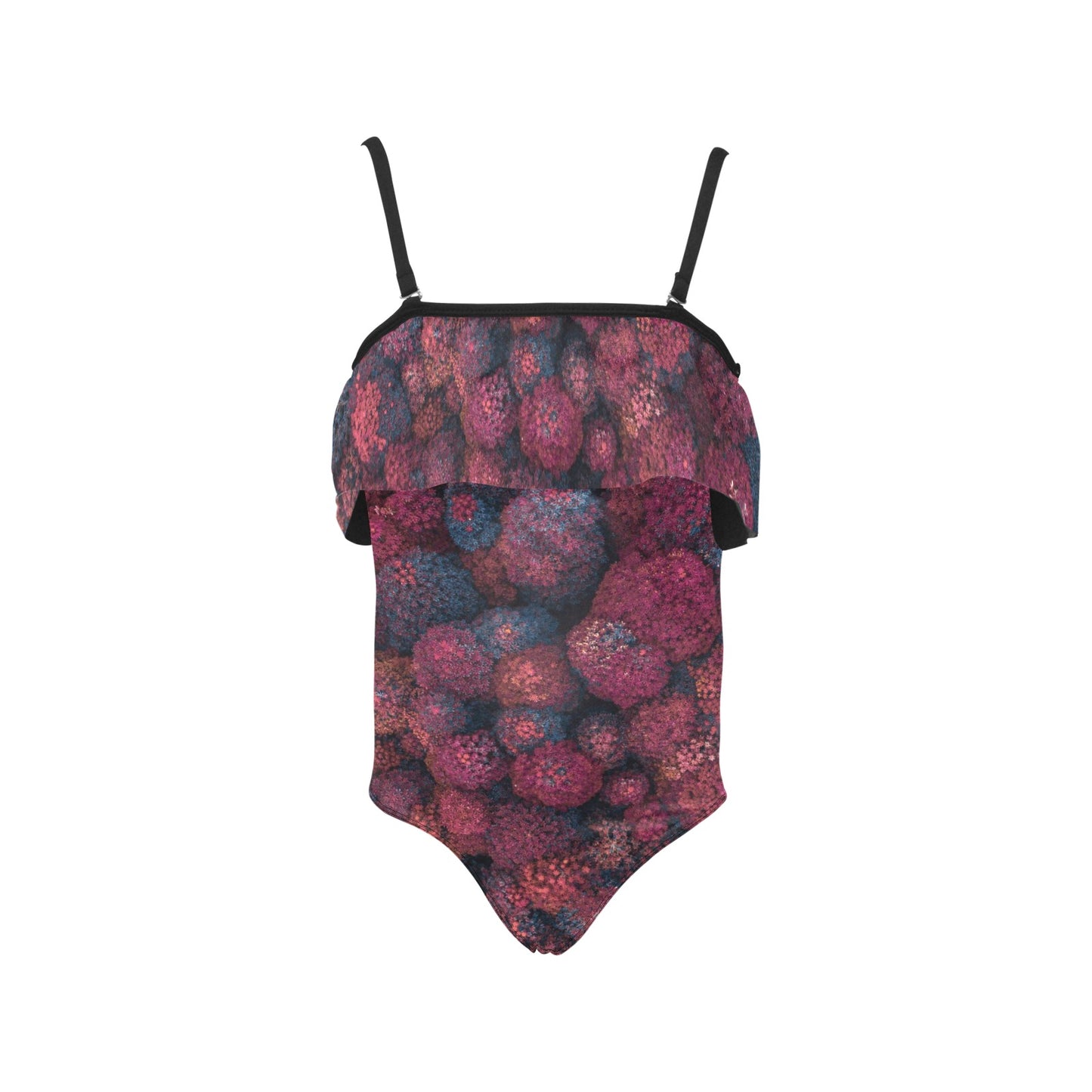 Kids' Spaghetti Strap Ruffle Swimsuit (S26)