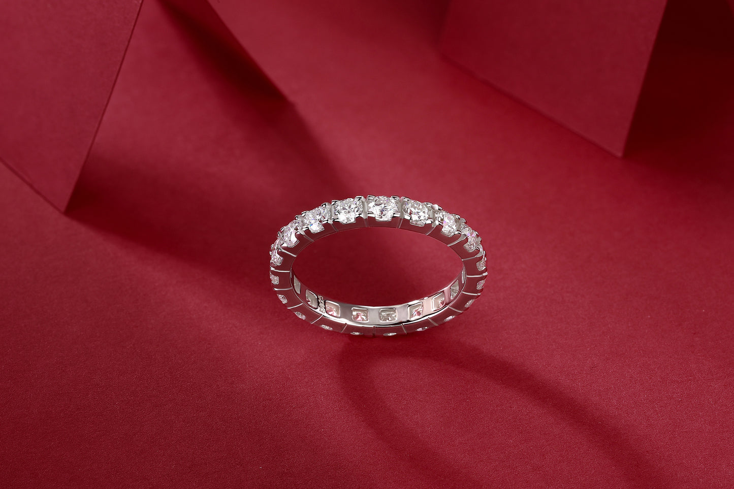 Starry Sky Diamond Ring Luxury Fashion Set Moissanite Silver Ring