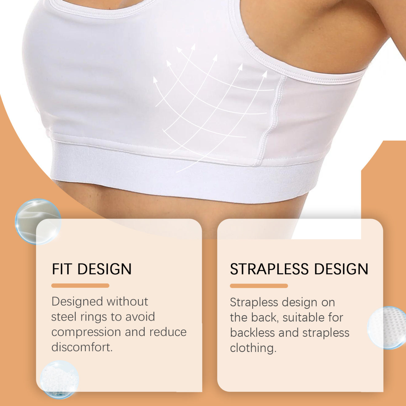 Houkea Invisible Bra Invisible Comfort Gathers Securely To Lift The Breasts And Shape The Curves Of The Breasts
