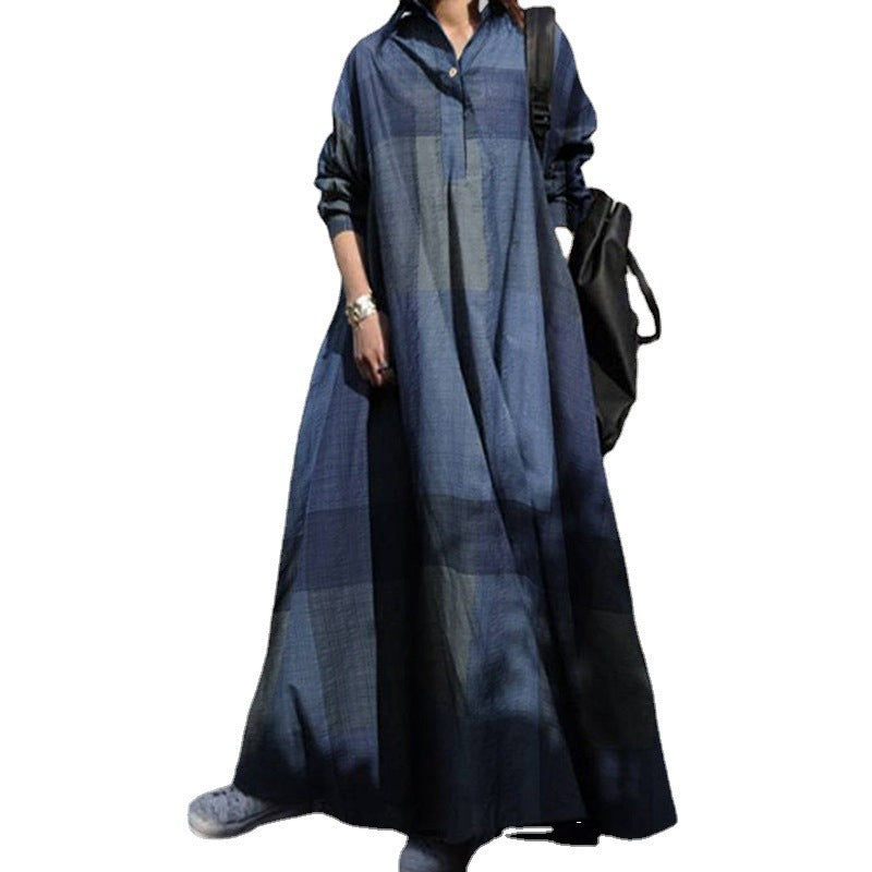 Fashion Cotton Linen Dress Vintage Ethnic Clothes