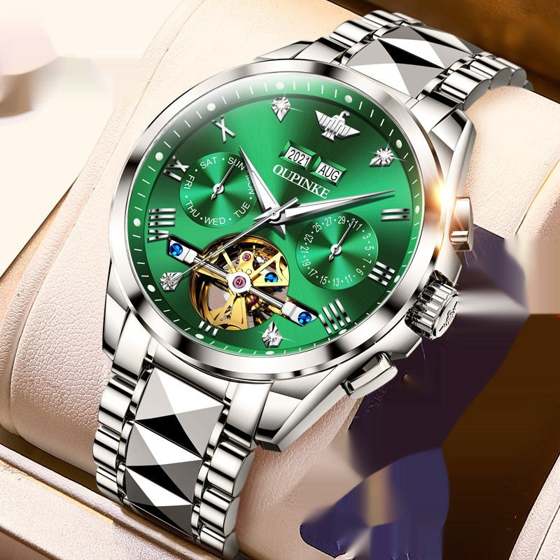 Hollow Automatic Mechanical Tide Waterproof Men's Watch