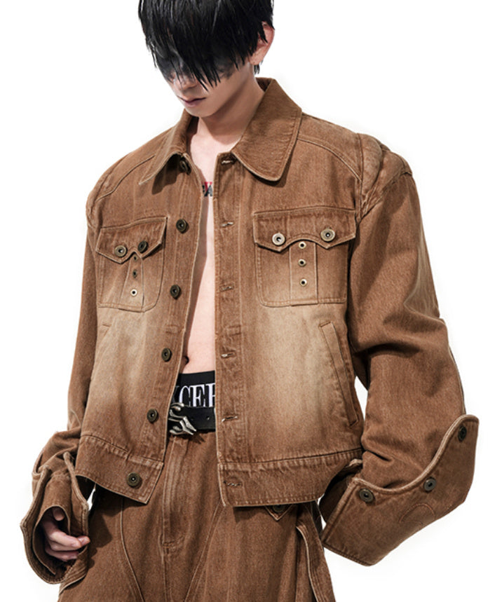 Vintage Denim Men's Spring Short Jacket