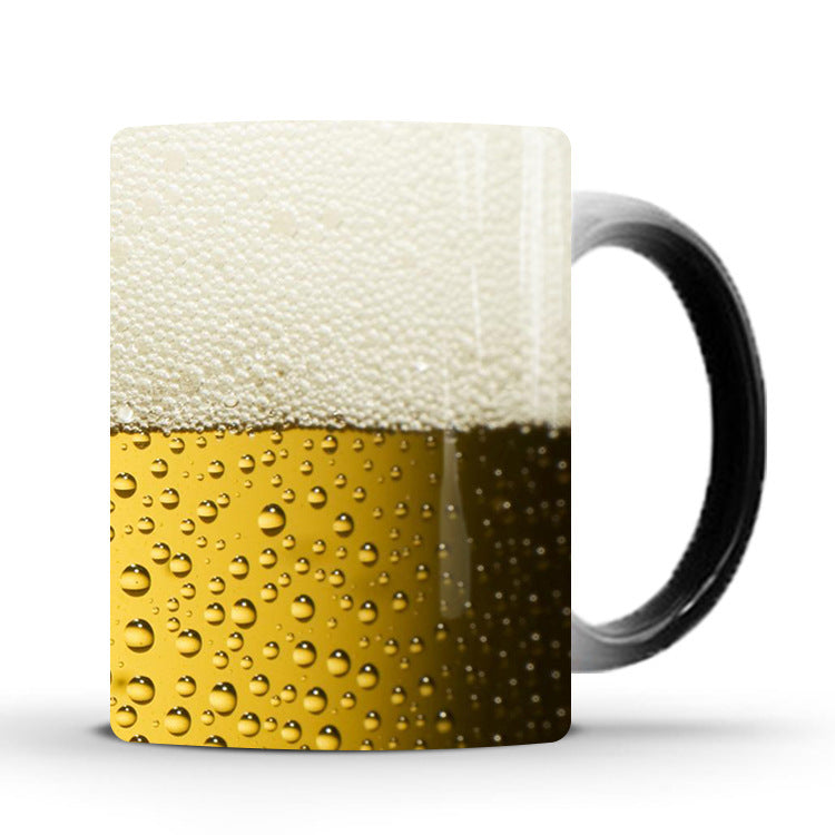 Beer bubble color changing mug