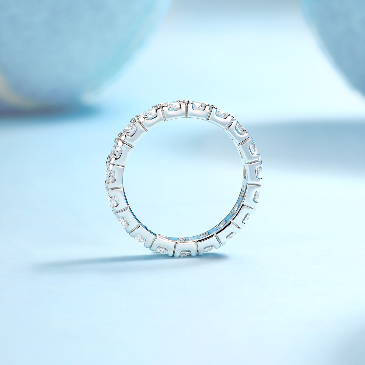 Starry Sky Diamond Ring Luxury Fashion Set Moissanite Silver Ring