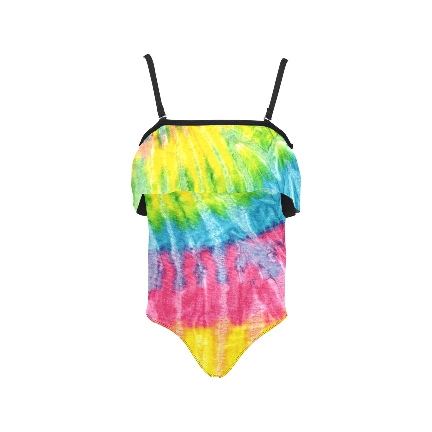 Kids' Spaghetti Strap Ruffle Swimsuit (S26)