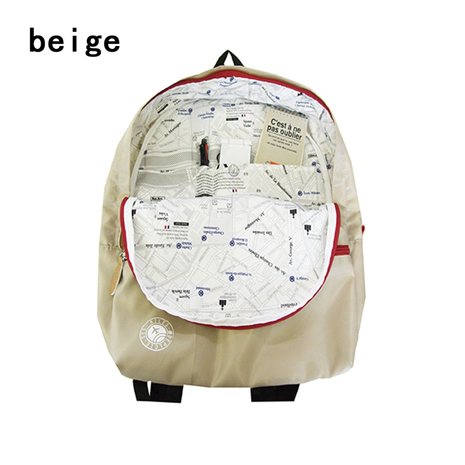 Casual School Bag Preppy Style Unisex Travel Backpack Rucksack W Pouch Protable