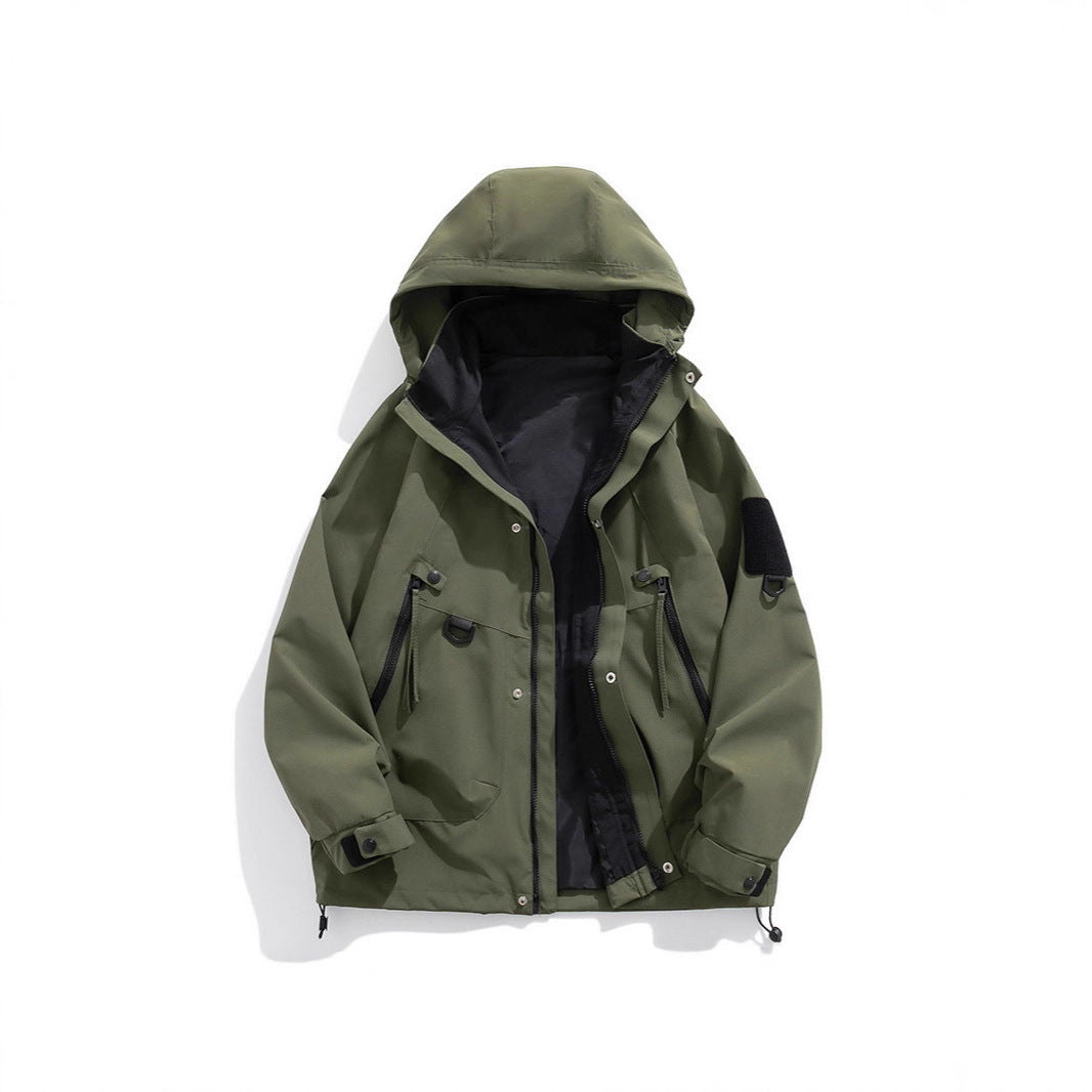 Hooded Work Clothes Men's Trendy Casual Handsome Outdoor Jacket