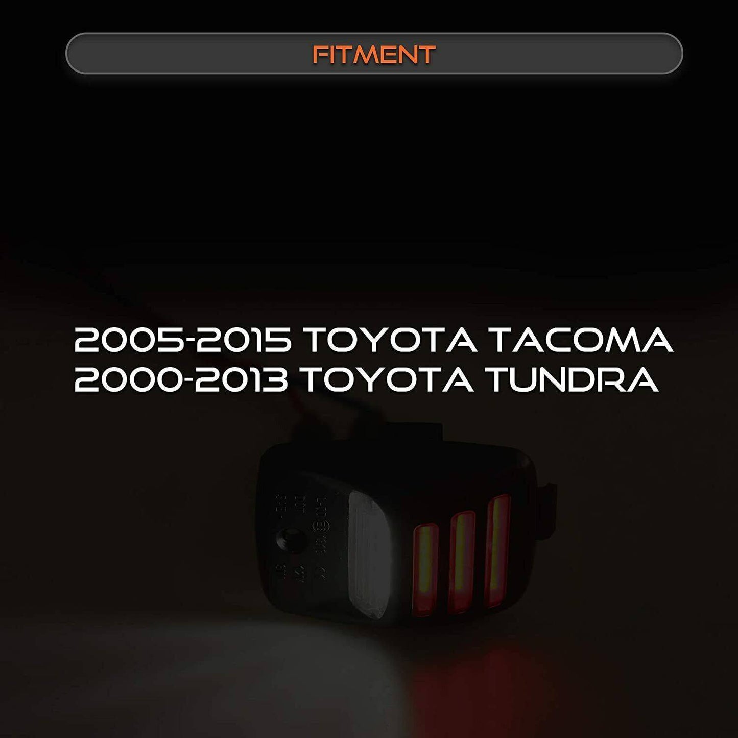 2x RED OLED TUBE LED License Plate Light Lamp For 2005-15 Tacoma Tundra