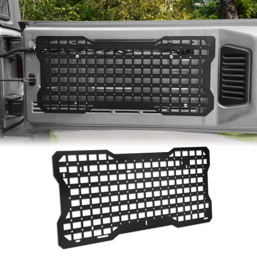 Tailgate Tactical Panel For Wrangler Tailgate Tool Kit Organizer Racks Compatible With Wrangler 2007-2018 JK JKU & 2018-2022 JL JLU
