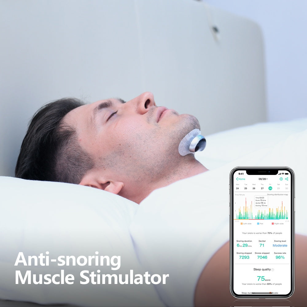 Smart Anti Snoring Device Electronic Muscle Stimulator Plus With 20pcs Conductive Strips